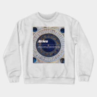 Aries Zodiac Roman Numeral Print Crewneck Sweatshirt